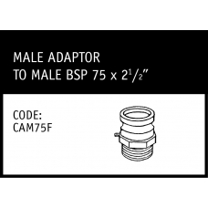 Marley Camlock Male Adaptor to Male BSP 75 x 2½" - CAM75F